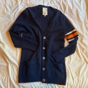 Cashmere cardigan varsity with stripes